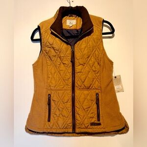 G.H. Bass & Co. Women's Quilted Brown Cabincore Vest - Small NWT